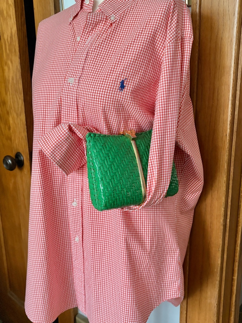 RODO Italy GREEN Wicker Clutch 60s 70s Designer Purse HTF Vintage Evening Italy - Picture 2 of 16